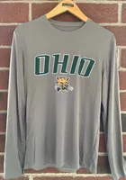 Champion Ohio Bobcats Charcoal Athletic Long Sleeve T-Shirt