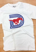 Champion SMU Mustangs White Throwback D Logo Short Sleeve T Shirt