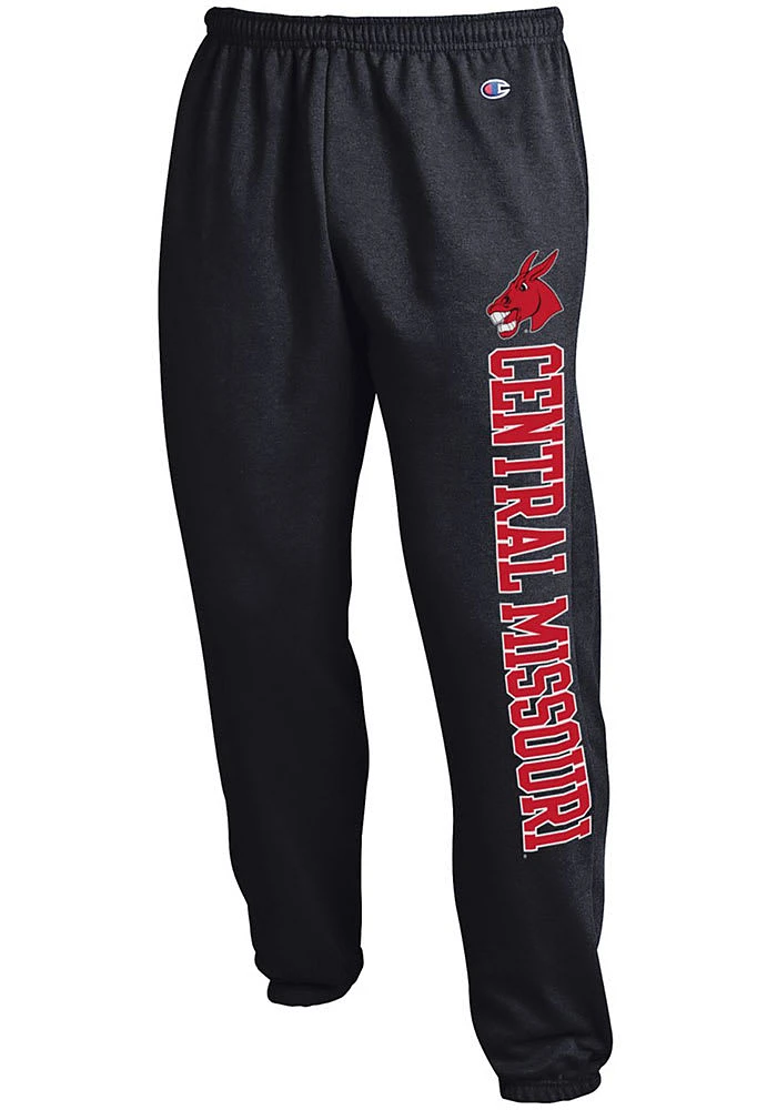 Champion Central Missouri Mules Mens Black Closed Bottom Sweatpants