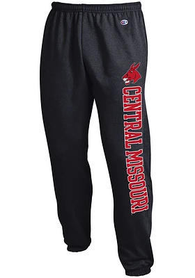 Champion Central Missouri Mules Mens Black Closed Bottom Sweatpants