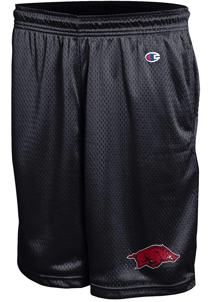 Champion Arkansas Razorbacks Mens Black Mesh Shorts