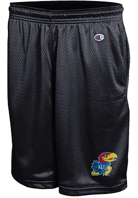 Champion Kansas Jayhawks Mens Black Mesh Shorts