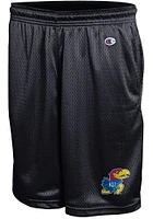 Champion Kansas Jayhawks Mens Black Mesh Shorts