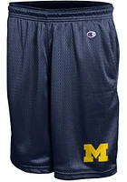 Champion Michigan Wolverines Mens Blue Mesh Shorts