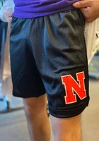 Champion Nebraska Cornhuskers Mens Black Mesh Shorts