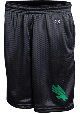 Champion North Texas Mean Green Mens Black Emblem Mesh Shorts
