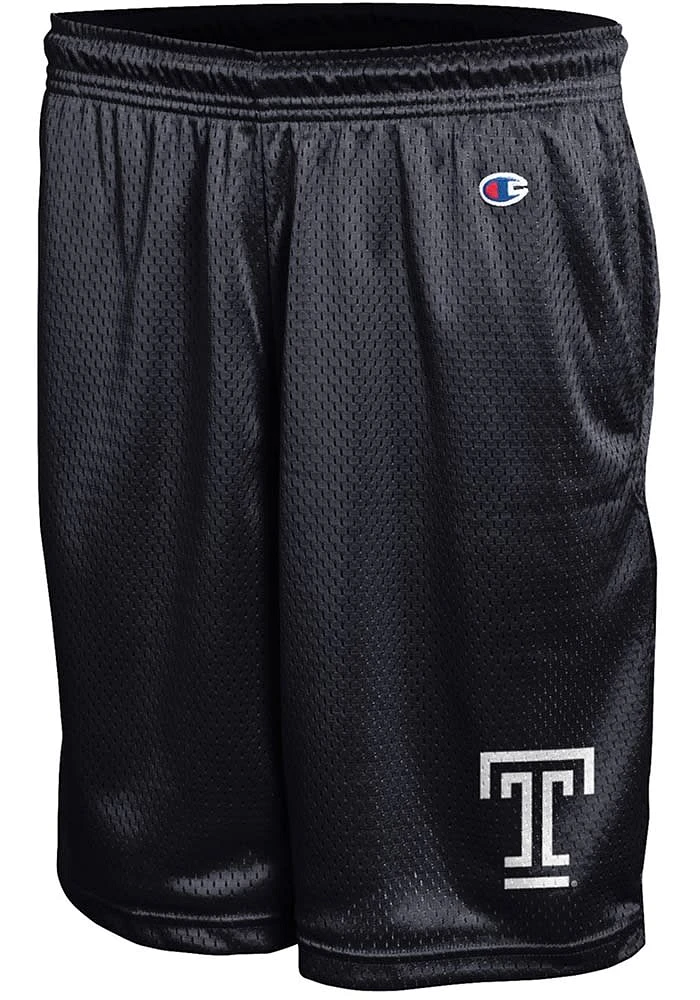 Champion Temple Owls Mens Black Mesh Shorts