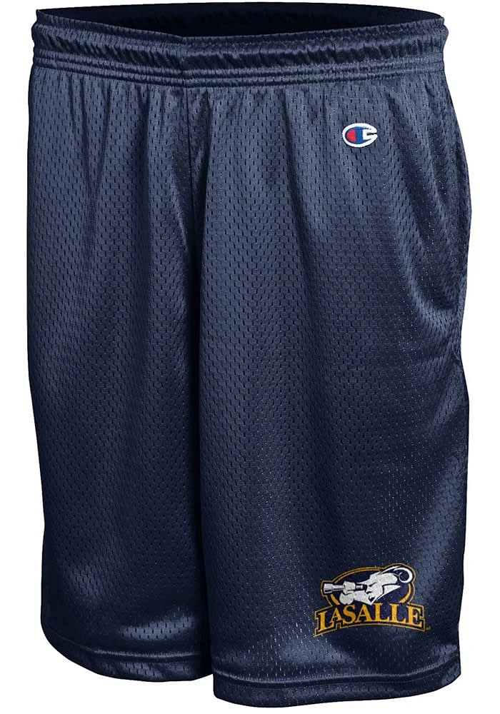 Champion La Salle Explorers Mens Navy Blue Mesh Shorts