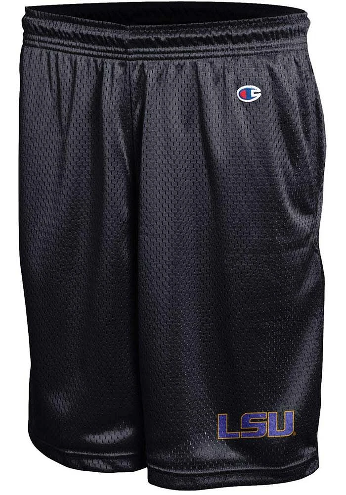 Champion LSU Tigers Mens Black Mesh Shorts
