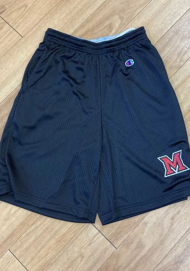 Champion Miami RedHawks Mens Black Mesh Shorts