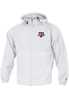 Champion Texas A&M Aggies Mens White Primary Logo Packable Light Weight Jacket