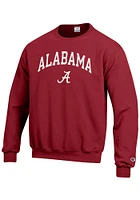 Champion Alabama Crimson Tide Mens Arch Mascot Long Sleeve Crew Sweatshirt