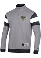 Champion Missouri Tigers Mens Grey Super Fan Long Sleeve Qtr Zip Pullover