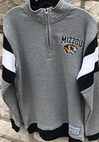 Champion Missouri Tigers Mens Grey Super Fan Long Sleeve Qtr Zip Pullover