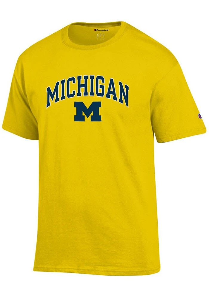Champion Michigan Wolverines Yellow Arch Masco Short Sleeve T Shirt