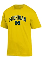 Champion Michigan Wolverines Yellow Arch Masco Short Sleeve T Shirt