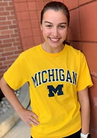 Champion Michigan Wolverines Yellow Arch Masco Short Sleeve T Shirt