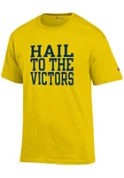 Champion Michigan Wolverines Yellow Hail To The Victors Short Sleeve T Shirt