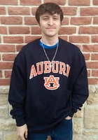Champion Auburn Tigers Mens Navy Blue Powerblend Arch Mascot Long Sleeve Crew Sweatshirt