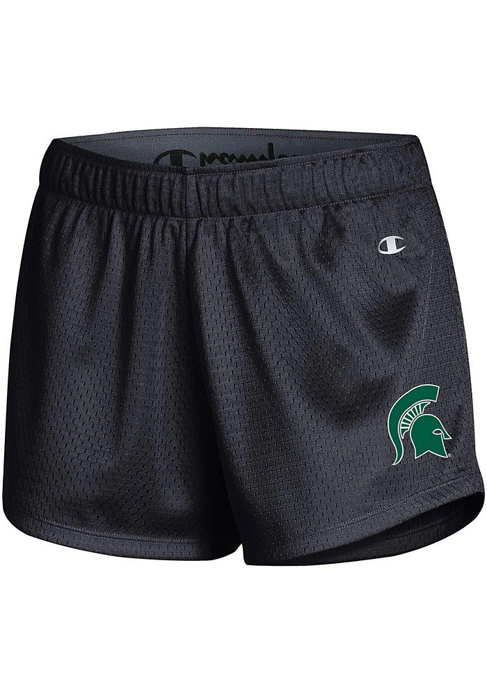 Champion Michigan State Spartans Womens Black Mesh Shorts