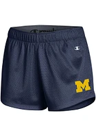 Champion Michigan Wolverines Womens Blue Mesh Shorts