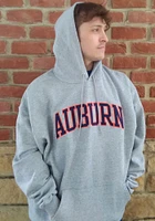 Champion Auburn Tigers Mens Grey Powerblend Arch Mascot Long Sleeve Hoodie