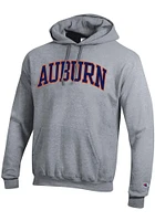 Champion Auburn Tigers Mens Grey Powerblend Twill Long Sleeve Hoodie
