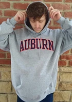 Champion Auburn Tigers Mens Grey Powerblend Twill Long Sleeve Hoodie