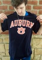 Champion Auburn Tigers Navy Blue Arch Mascot Short Sleeve T Shirt