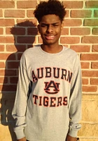 Champion Auburn Tigers Grey Number One Design Long Sleeve T Shirt