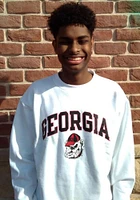 Champion Georgia Bulldogs Mens White Powerblend Arch Mascot Long Sleeve Crew Sweatshirt