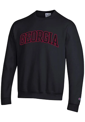 Champion Georgia Bulldogs Mens Powerblend Tackle Twill Long Sleeve Crew Sweatshirt