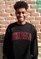 Champion Georgia Bulldogs Mens Powerblend Tackle Twill Long Sleeve Crew Sweatshirt
