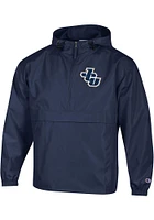 Champion John Carroll Blue Streaks Mens Navy Packable Light Weight Jacket