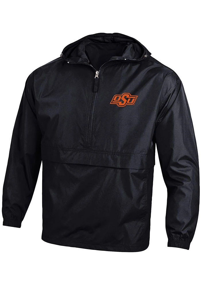 Champion Oklahoma State Cowboys Mens Black Packable Design Light Weight Jacket