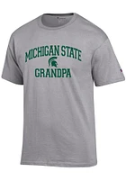 Champion Michigan State Spartans Grey Grandpa Graphic Short Sleeve T Shirt