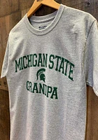 Champion Michigan State Spartans Grey Grandpa Graphic Short Sleeve T Shirt