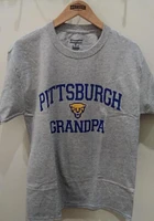 Champion Pitt Panthers Grey Grandpa Graphic Short Sleeve T Shirt