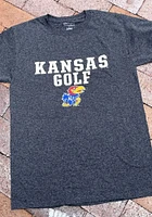 Champion Kansas Jayhawks Charcoal Golf Short Sleeve T Shirt
