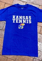 Champion Kansas Jayhawks Blue Tennis Short Sleeve T Shirt