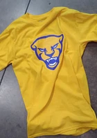 Champion Pitt Panthers Gold Panther Head Short Sleeve T Shirt