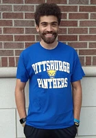 Champion Pitt Panthers Blue Number One Design with Panther Head Short Sleeve T Shirt