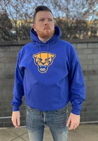Champion Pitt Panthers Mens Blue Panther Head Versa Long Sleeve Hoodie