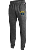 Champion Michigan Wolverines Mens Charcoal Powerblend Jogger Sweatpants