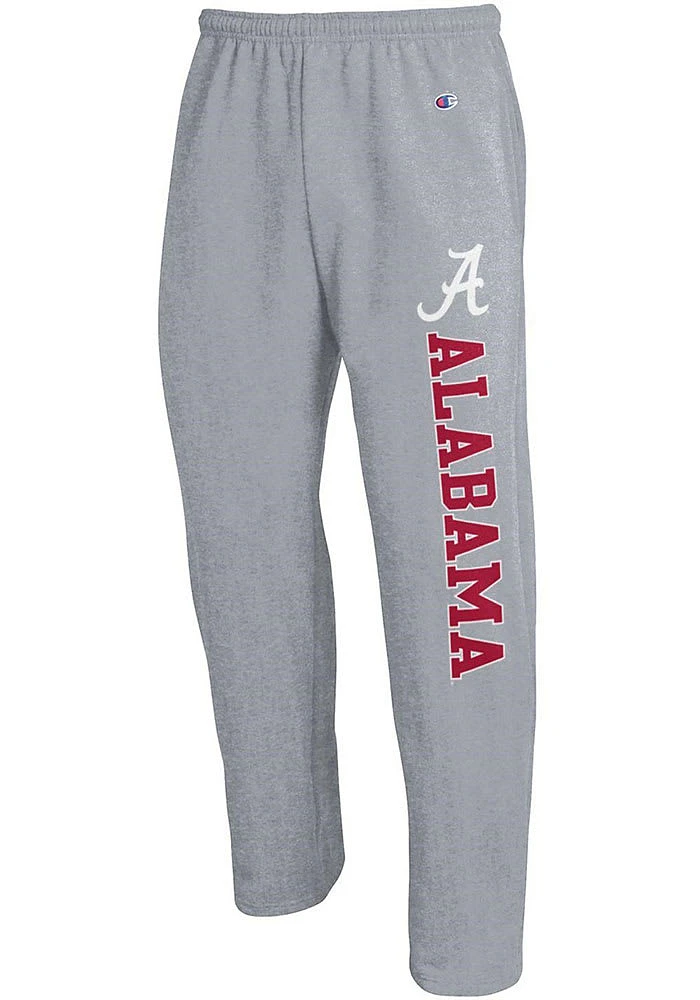 Champion Alabama Crimson Tide Mens Powerblend Open Bottom Sweatpants