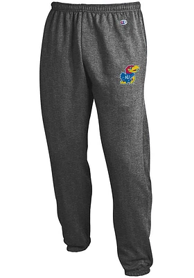 Champion Kansas Jayhawks Mens Charcoal Powerblend Sweatpants