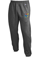 Champion Kansas Jayhawks Mens Charcoal Powerblend Sweatpants