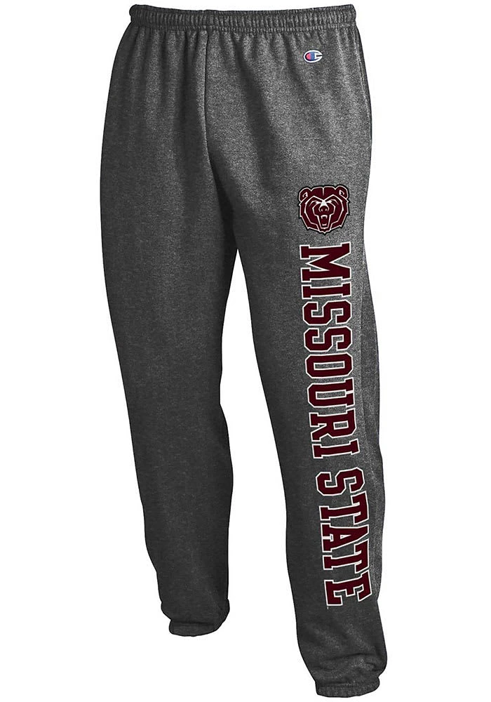 Champion Missouri State Bears Mens Charcoal Powerblend Closed Bottom Sweatpants