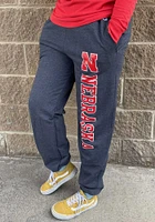 Champion Nebraska Cornhuskers Mens Charcoal Powerblend Closed Bottom Sweatpants