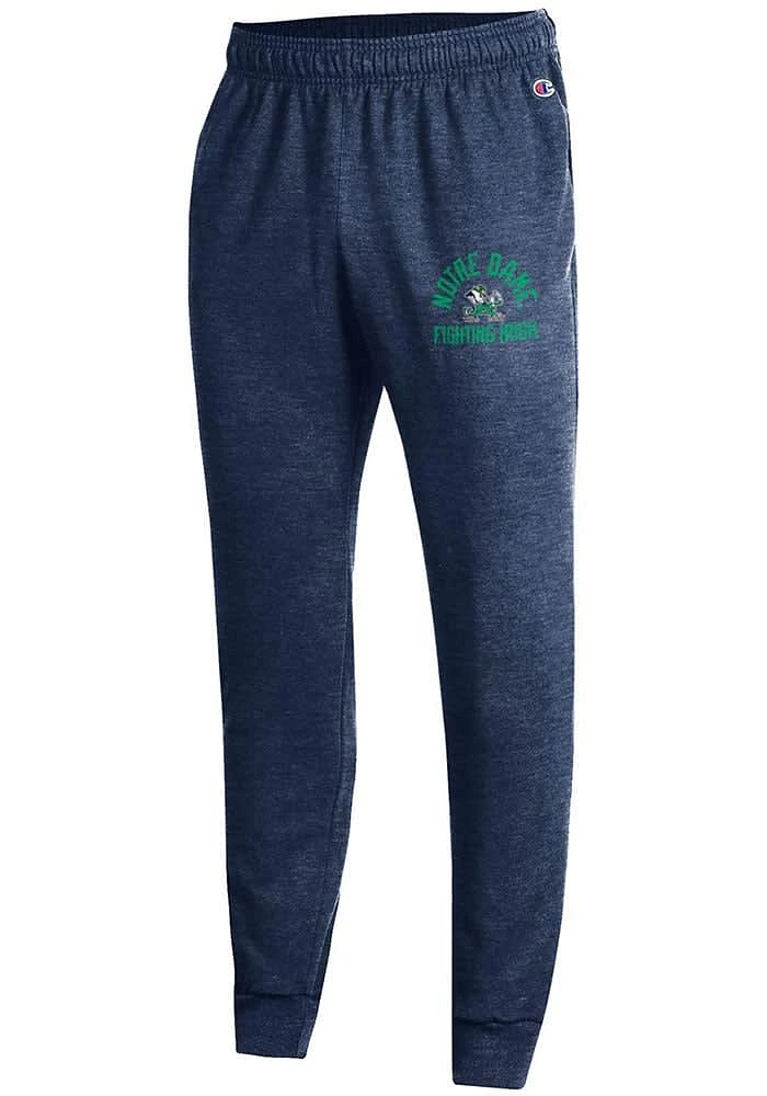 Champion Notre Dame Fighting Irish Mens Navy Blue Powerblend Jogger Sweatpants